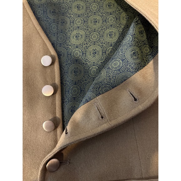 Womens Brown Wool Blend Button Front Waistcoat Vest Est Sz S Academia Preppy - Picture 8 of 8